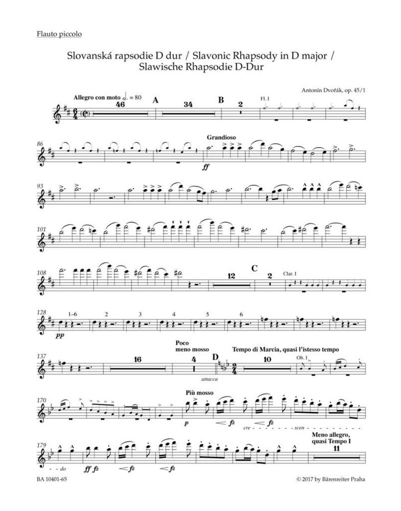 Slavonic Rhapsody in D maj op. 45/1
